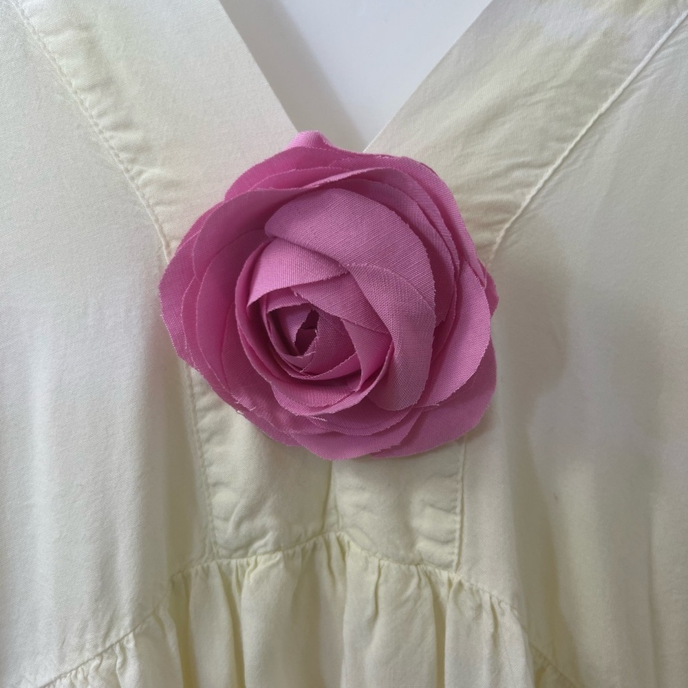Anthropologie Tie-Dye Dress removable flower,  beach cover up sz M, romantic - Picture 5 of 7